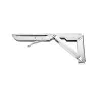 Support de tablette de forte capacité, Équerre pliante en acier multicolore, lot de 2 (8-20 pouces)(Silver 10 Inch)