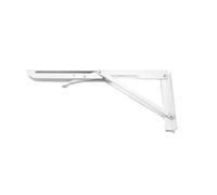 Support de tablette de forte capacité, Équerre pliante en acier multicolore, lot de 2 (8-20 pouces)(White 14 Inch)