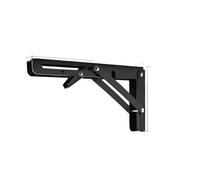 Support de tablette de forte capacité, Équerre pliante triangulaire noire 4/8/10/12 pouces, lot de 4(12inch)