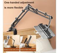 Support de tablette de lit réglable, bras Long rotatif, support de tablette de bureau en métal, pince de montage pour 4.7 à 13 pouces pour iPad Mini Air Pro A