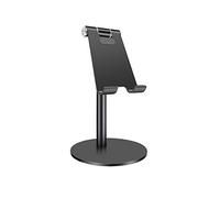 Support de tablette en alliage d'aluminium noir pour téléphone portable, angle de hauteur réglable, support de tablette avec base stable