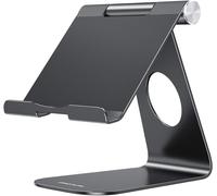 Support de Tablette en Aluminium,réglable et Durable,Support de Bureau Compatible avec iPad 10.9/10.2,iPad Pro 13/12.9/11,iPad Air 6/5/Mini,Samsung Tablet et Plus Encore jusqu'à 13"",Noir