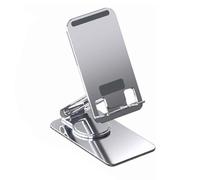 Support de tablette haut de gamme en alliage d'aluminium avec compatibilité universelle, berceau pliable, design multi-angles, base pivotante,