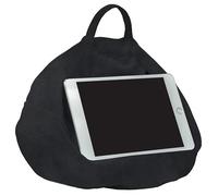 Support de tablette noir | Toile | n'importe quelle tablette, liseuse, mobile, livre, repose-tête, coussin | Support multifonction | Fabriqué au Royaume-Uni par Rooms by Me |