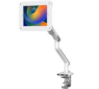 Support de tablette pour bureau - Support à ressort CTA avec ports USB et boîtier de sécurité universel pour iPad 10,2" 7/8/9 génération, iPad Air 3 et iPad Pro 10,5" - Blanc - Pad-SSMAE