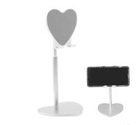 Support de tablette pour bureau, support de tablette de bureau, support de trépied de téléphone portable en forme de cœur en métal, support de bureau extensible universel réglable pour le bureau et la