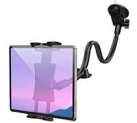 Support de tablette pour tableau de bord de voiture, bras de cygne de 33 cm de long, support à ventouse flexible à 360° pour camion, SUV, iPad Pro 12,9/11/10,5/9,7/Air/Mini 6 5 4, Samsung Galaxy,