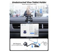 Support de tablette pour tableau de bord de voiture, support de pare-brise pour iPad et support de téléphone pliable avec pince stable