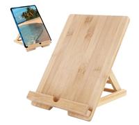 Support de tablette réglable - 24,8 × 18,5 × 5,3 cm - Support de tablette en bois | Support de téléphone portable de bureau adapté pour regarder des vidéos et lire