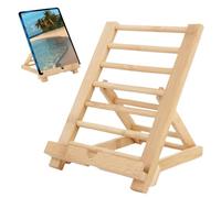 Support de tablette réglable - 24,8 × 18,5 × 5,3 cm - Support de tablette en bois | Support de téléphone portable de bureau adapté pour regarder des vidéos et lire