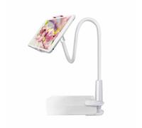 Support de tablette réglable, en ABS et PVC résistants, avec bras flexible pour lit ou canapé, fixation sécurisée et rotation à 360 pour