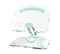Support de Tablette Réglable, Support Rotatif Stable et Relevable pour Bureau, Matériau Acrylique Transparent pour 6,1 X 4,9 Pouces (Green)