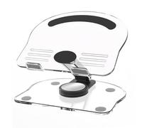 Support de Tablette Réglable, Support Rotatif Stable et Relevable pour Bureau, Matériau Acrylique Transparent pour 6,1 X 4,9 Pouces (Black)