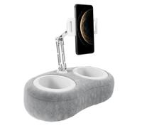 Support de tablette - Support de téléphone portable de 16,2 à 23 cm pour bureau | Rotation à 360° et pliable pour le rangement | Support de tablette télescopique pour coiffeuse, lit, canapé, bureau