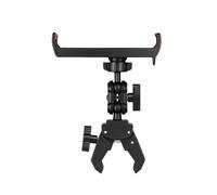 Support de tablette tube rond pour rail de vélo, clip tablette H1 | Base de serrage de 13 à 47 mm, joint flexible, appareil facile à voir pour un usage quotidien