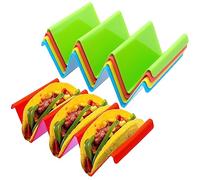 Support de Taco Porte-Tacos,Lot de 4 Support Taco,Taco Holder en Forme de Vague,Plastique Taco Holder Contenir Jusqu'à 4 Tacos Chacun,Porte Tacos pour Cuire et Ranger des Tacos,Burritos et Pancakes