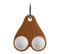 Support de taille pour balle de golf - Étui en silicone avec clip en métal, organiseur d'accessoires de sports de plein air pour les amateurs de golf, attaché au sac ou à la ceinture, marron, Refer to