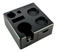 Support de tamper à café avec tiroir de rangement, station de rangement pour outils expresso en ABS pour porte-filtres de 51 mm, 54 mm, 58 mm, support multifonction pour boîte de dosage et de frappe