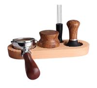 Support de tamper en bois - Station de tassage pour café, tapis de café antidérapant, support d'équipement de baristaa, accessoire de bar à café compact élégant | Parfait pour le comptoir de
