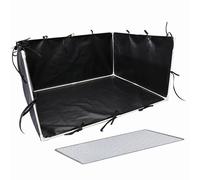 Support De Tampon Pipi De Chiot | Boîte À Litière De Chien | Litter Box Guard | Porte-tampons De Pipi À Haute Teneur | Nettoyage Facile | Portable | Facile À Utiliser | 89x73x44cm | Noir | Pour Animau