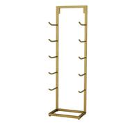 Support de tapis de yoga autoportant doré, étagère de rangement compacte en acier pour grands tapis de yoga, idéal pour l'organisation de studio de yoga à domicile et les solutions d'économie d'espace