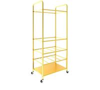 Support de tapis de yoga de grande capacité - Support de rangement portable avec roues pour blocs de yoga, rouleaux en mousse et balles - Nification efficace pour la salle de sport à domicile et