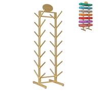 Support de Tapis de Yoga en métal - Bac de Rangement Double Face pour équipement de Sport, idéal pour la Maison, Le Bureau ou Le Garage - Finition dorée élégante - Organisateur d'a