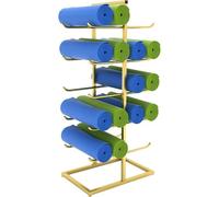 Support de Tapis de Yoga Rack autoportant, Organisateur de Stockage de métal pour 20 Tapis, Solution d'équipement de Gym à Domicile