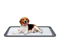 Support de tapis pipi en silicone pour chiot, tapis étanche avec bord surélevé de 1,5 cm pour protection du sol, plateau d'apprentissage de la propreté antidérapant pour petits chiens (92 x 64 cm)