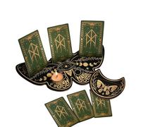 Support de tarot, support en bois papillon, base d'affichage rectangulaire pour cartes d'affirmation Tarot Oracle avec design sculpté esthétique, décoration pour chambre, étagère de bureau, méditation