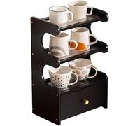 Support de tasse à café en bambou avec tiroir à dosettes K Cup pour accessoires de cuisine