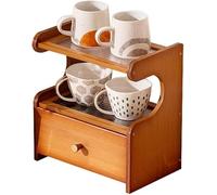 Support de tasse à café en bambou avec tiroir à dosettes K Cup pour accessoires de cuisine