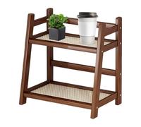 Support de tasse à café : grille de tasse à 2 niveaux avec design en rotin synthétique, étagère multifonctionnelle, organisateur de bar de café, support de rangement de bureau pour une utilisation Do