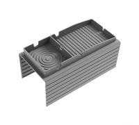 Support de tasse en silicone pour accoudoir de canapé avec rangement antidérapant pour télécommande et collations, convient aux accoudoirs de 15 à 38,1 cm, 43 x 34 x 4 cm (gris)