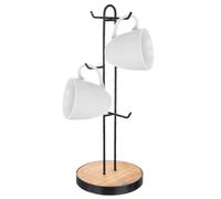 Support de tasse, tasses, support de cuisine en métal pour 6 tasses, noir 15,5 x