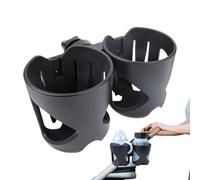 Support de Tasse Universel - Porte de Tasse de poussettes pour, Clip à Double Boisson | Montage de Boissons réglable, Pince à Bouteille rotative, Accessoire de Cage Bott