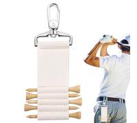 Support de tee de golf - Support detee de 11,4 cm, sac detee de golf, clip de ceinture dee de gulf, étui extérieur en cuir PU à 5 fentes pourtees de gouf, conteneur de rangement portable pour te
