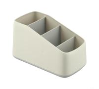 Support de télécommande à 4 grilles avec matériau ABS pour organiser des articles de bureau (gris)