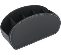Support de télécommande en cuir PU, organiseur multifonction avec 5 compartiments, boîte de rangement pour télécommandes TV,