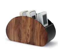 Support de télécommande en cuir synthétique avec 5 compartiments pour télécommande TV, boîte à télécommande, porte-stylo pour organiseurs de bureau Marron