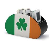 Support de télécommande Happy Irish Holidays, boîte de rangement pour télécommande TV, organiseur de bureau en cuir, pot à crayons en PU, organiseur de papeterie pour salon et bureau (5 compartimen
