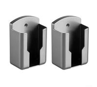 Support de télécommande mural en plastique pour appareils électroniques domestiques - Compatible avec la plupart des télécommandes stéréo de climatiseurs (gris)