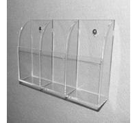 Support de télécommande mural en plastique transparent pour télévision AC - Décoration de salon ou de chambre à coucher (triple grille)