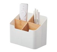 Support De Télécommande - Organiseur De Compartiment en Bois De 14,5 Cm, Boîte De Rangement en Abs, Support De Bureau Et Étanche | Organisateur De Table Multifonction Élégant, Pour Bureau, Sal