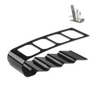 Support de télécommande pour 4 compartiments Support de télécommande TV en plastique pour un accès facile aux accessoires multimédias Support de fauteuil et organisateur de canapé (noir)