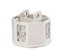 Support de télécommande TV Boîte de rangement en bois for télécommande, support de télécommande, porte-crayon multifonction rotatif à 360 degrés, organisateur stationnaire de bureau à 5 compartiments