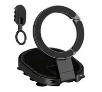 Support de téléphone - 16 x 6 x 1,5 cm - Ventouse en ABS - Base magnétique - Rotation à 360 degrés - Support de navigation - Prise stable - Miroir en verre - de carrelage - Utilisation à la ma