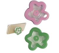 Support de téléphone, 2pcs porte-fleurs extensible avec hauts swappables, poignée universelle pour les téléphones/tablettes (vert rose)