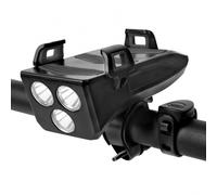 Support De Téléphone 4 En 1 Pour Vélo, Phare Lumineux, Haut-Parleur Avant De Vélo, Sonnette D'alarme