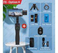 Support de téléphone à cardan anti-tremblement,stabilisateur d'enregistrement vidéo,Xiaomi,iPhone,téléphone portable,smartphone,F8,déterminer,3 axes - Type Option3 #B
